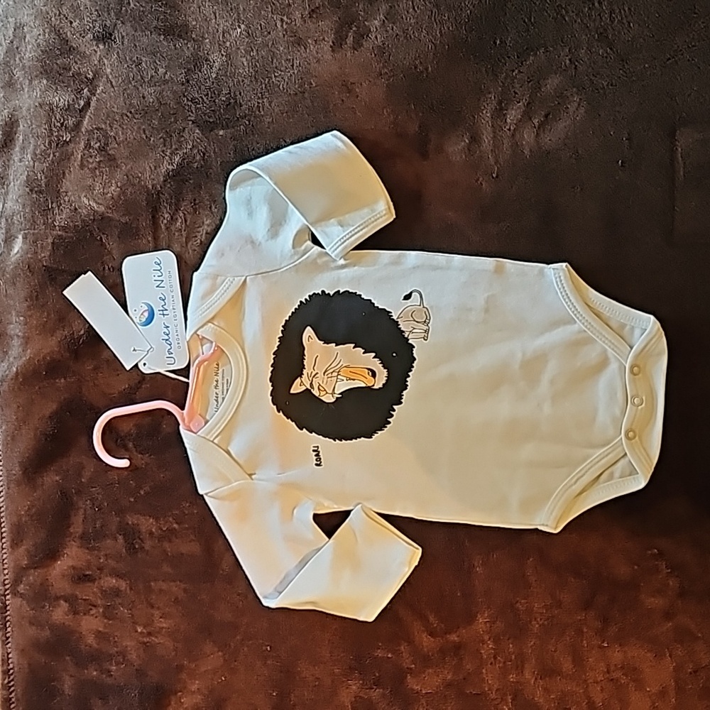 Under the Nile lion onesie organic cotton.  NWT